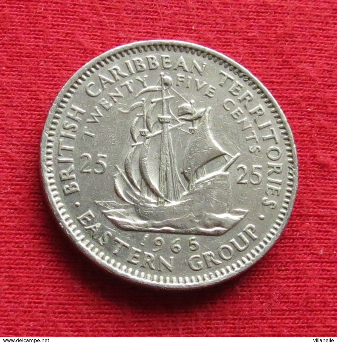 British Caribbean Territories 25 Cents 1965 KM# 6  Caraibas Caraibes Orientales Eastern - Britse-karibisher Territorien