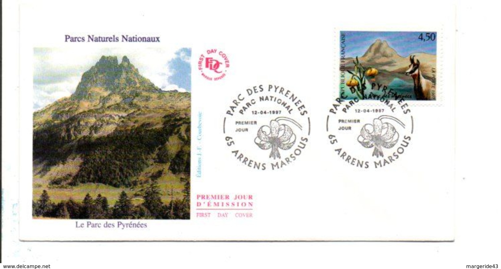 FDC 1997 PARC DES PYRENEES - 1990-1999