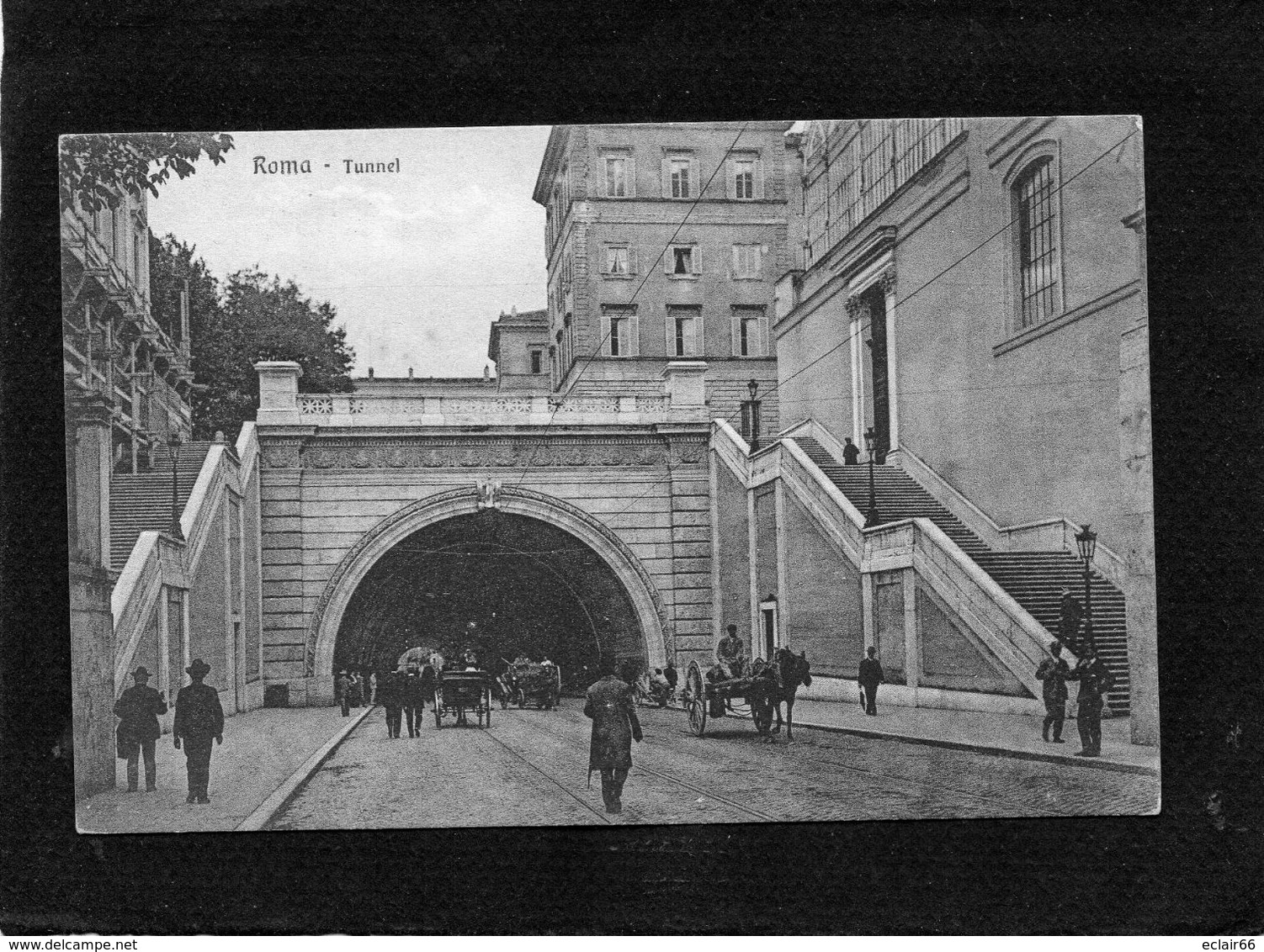 Lazio ROMA Tunnel   CPA  Année  1920 Animation  Attelage Viaggiata EDIT BRUMMER &C COMO N°6725 - Transportmiddelen