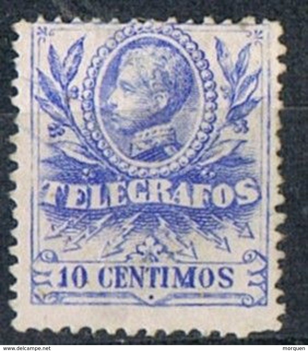 Sello  10 Cts Alfonso XIII 1905, TELEGRAFOS, Num 40 * - Telegramas