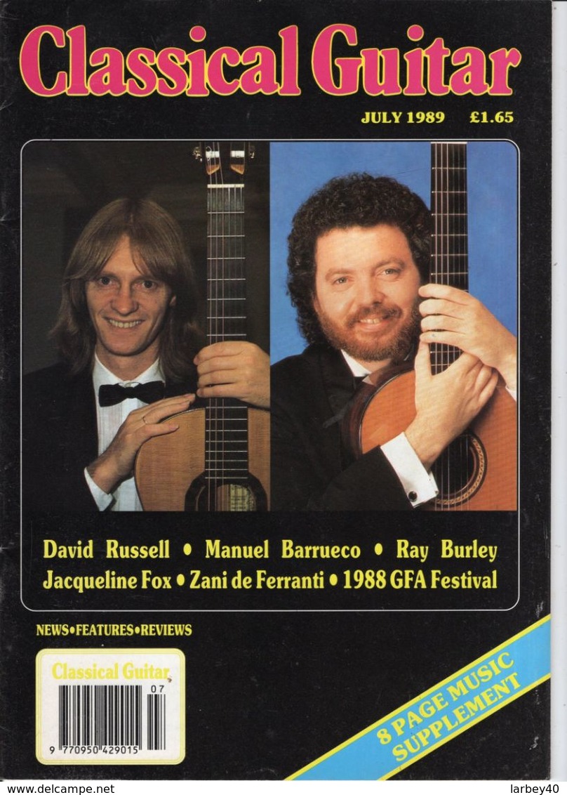 Revue De Guitare - Classical Guitar - N° 11 - 1989 - David Russell - Entretenimiento
