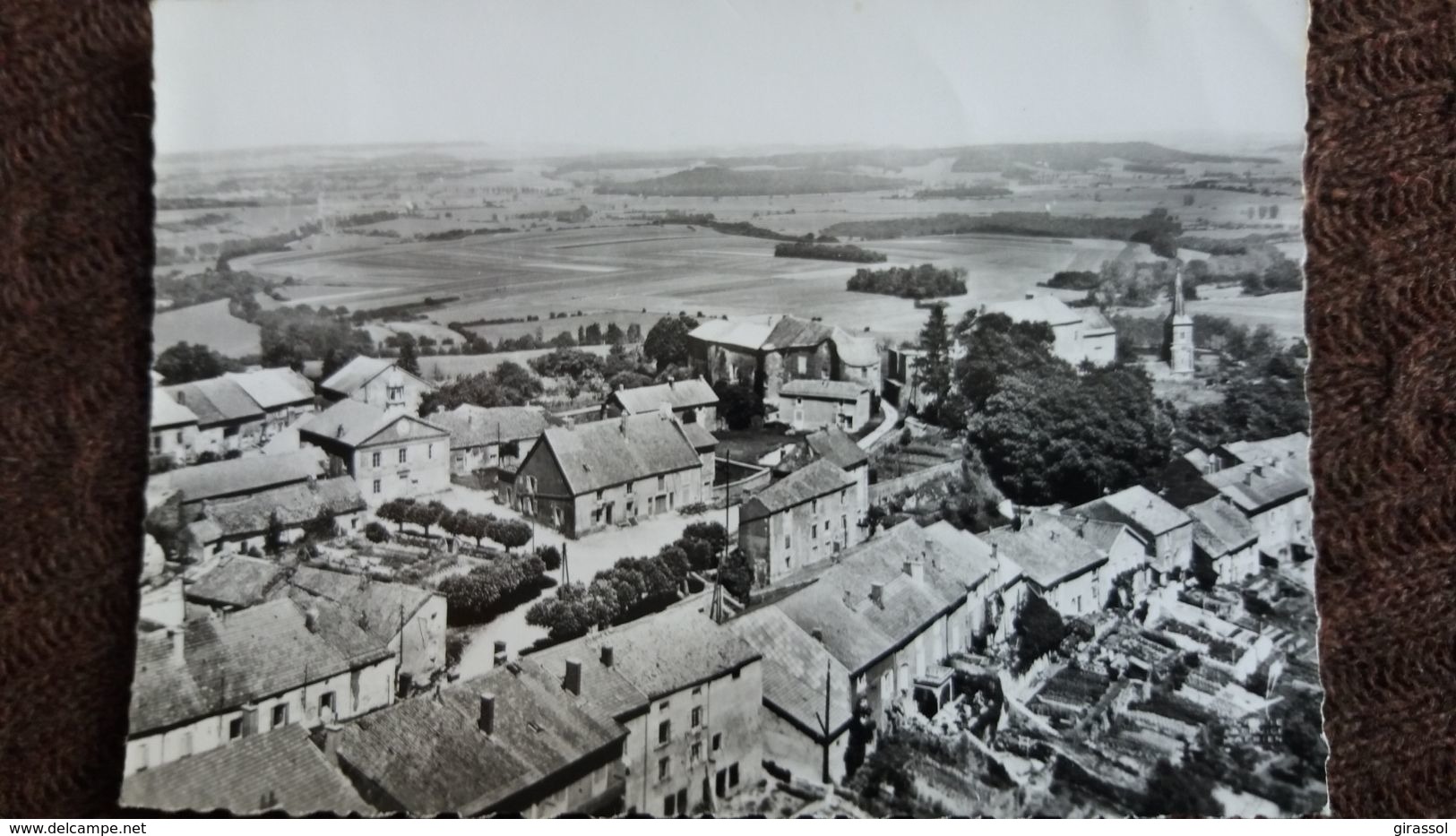 CPSM CLEFMONT HTE MARNE PLACE DE L HOTEL DE VILLE     EN AVION AU DESSUS DE LAPIE 1 1961 - Clefmont