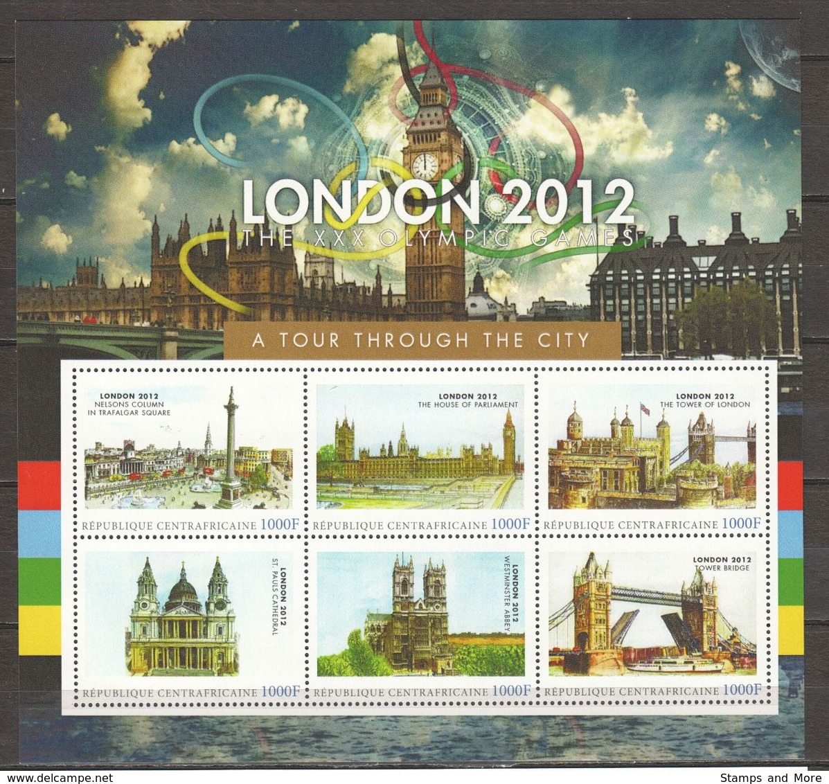 Central African Republic - MNH Set Of 2 Sheets -SUMMER OLYMPICS LONDON 2012 - Sommer 2012: London