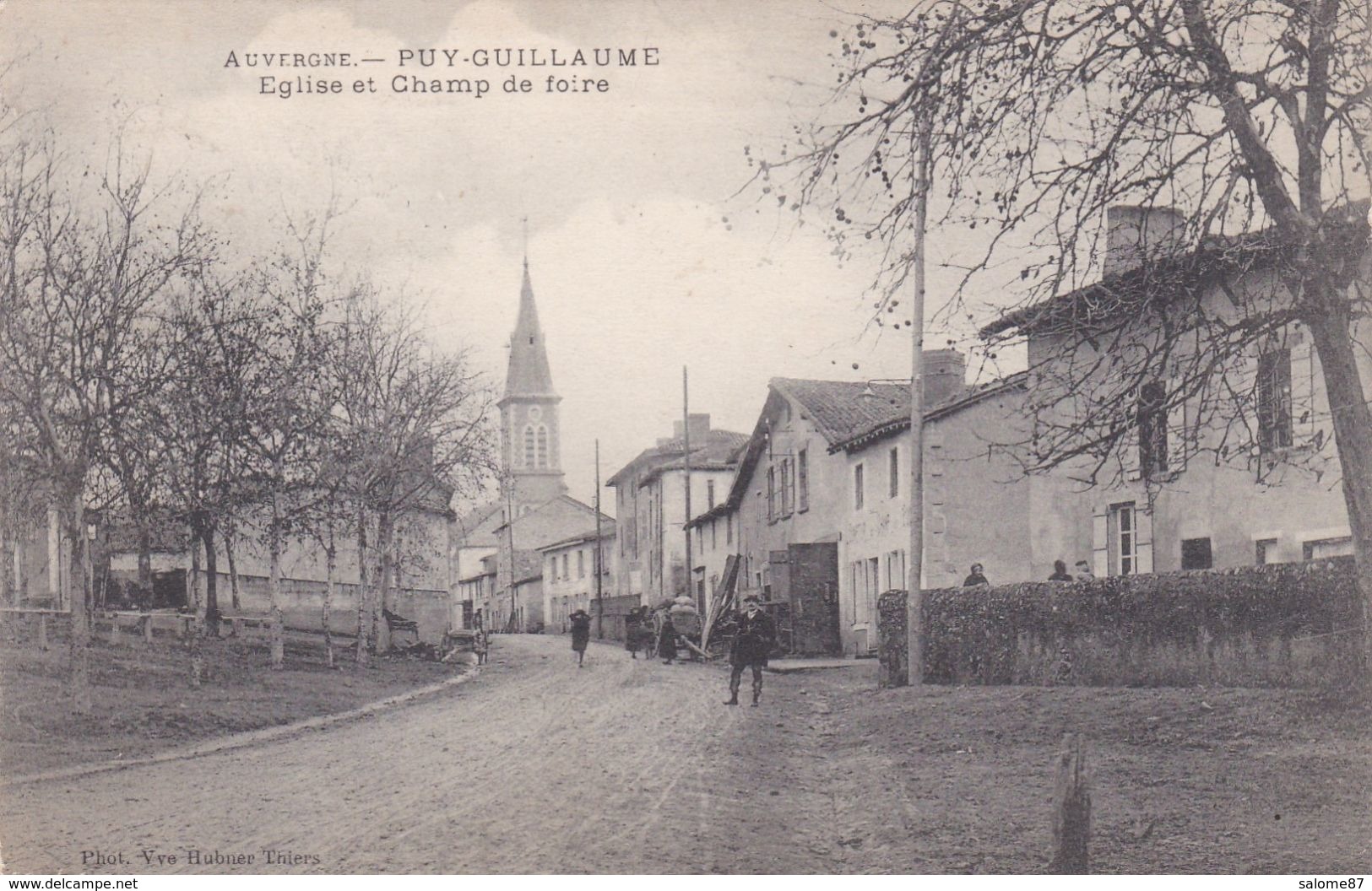 Cpa  PUY GUILLAUME EGLISE ET CHAMP DE FOIRE - Autres & Non Classés