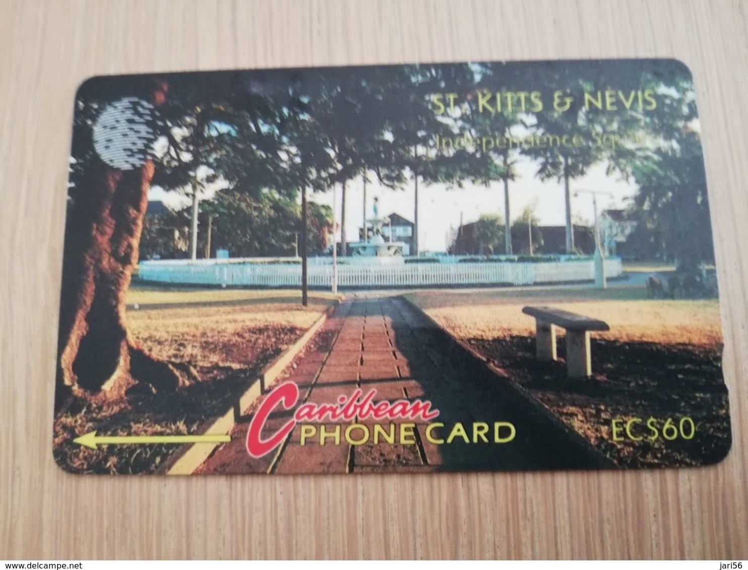 ST KITTS & NEVIS   GPT CARD $60,-   6CSKB     NO STK-6B   INDEPENDANCE SQUARE     Fine Used Card  **2340** - St. Kitts & Nevis