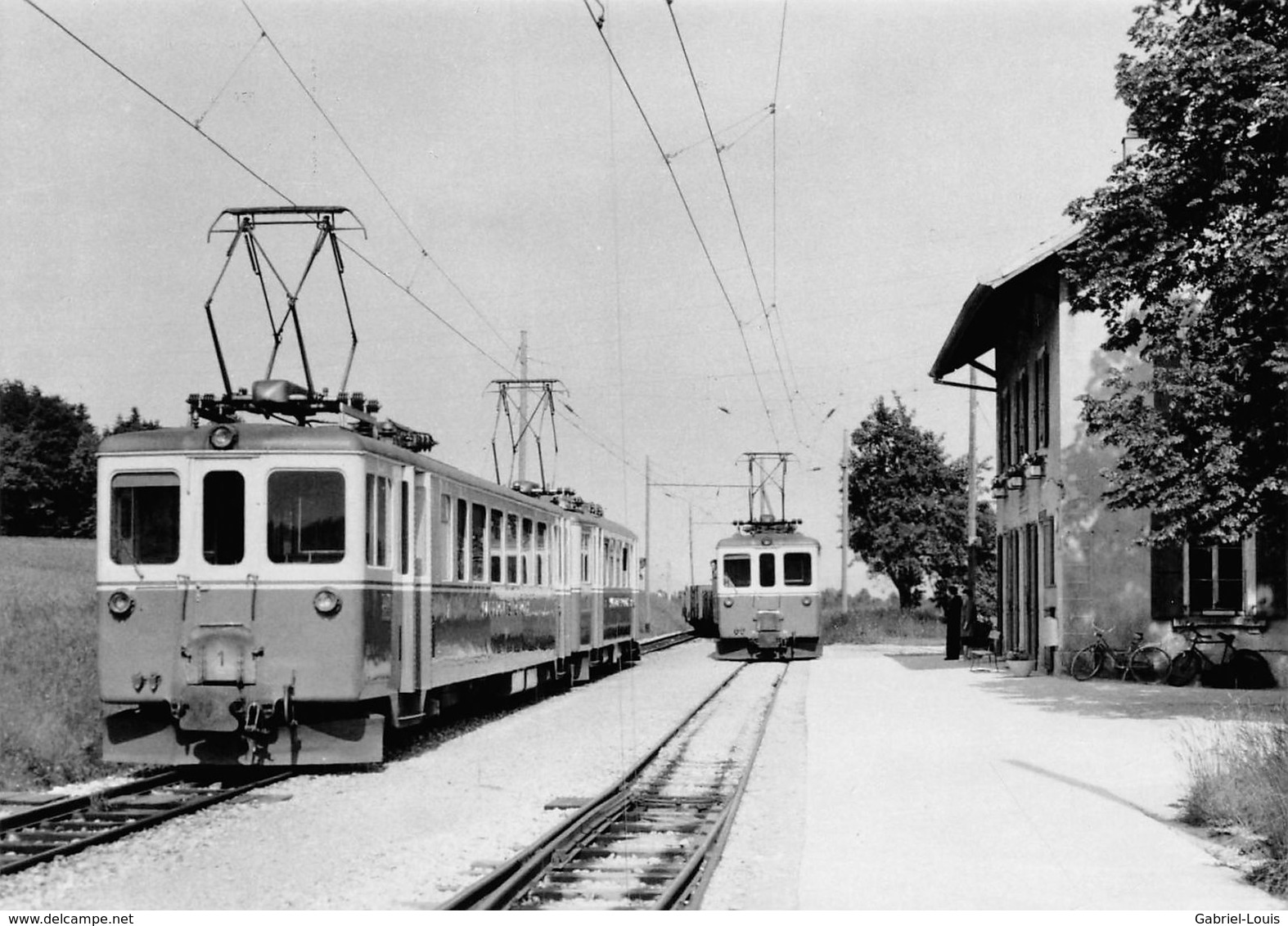 Essert-sous-Champvent Croisement  YSteC - YSte C - Y.S.T.E.C - Ligne De Chemin De Fer Train - Champvent 