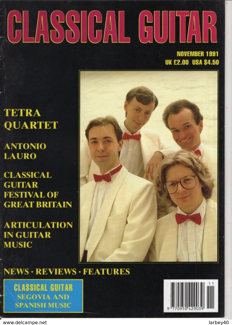 Revue De Guitare - Classical Guitar - N° 3 - 1991 - Tetra Quartet - Amusement