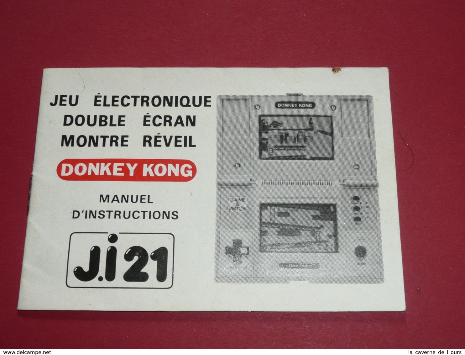 Rare Manuel D'instructions Vintage DONKEY KONG Jeu électronique Double Ecran Montre Réveil J.I 21 Nintendo - Altri & Non Classificati