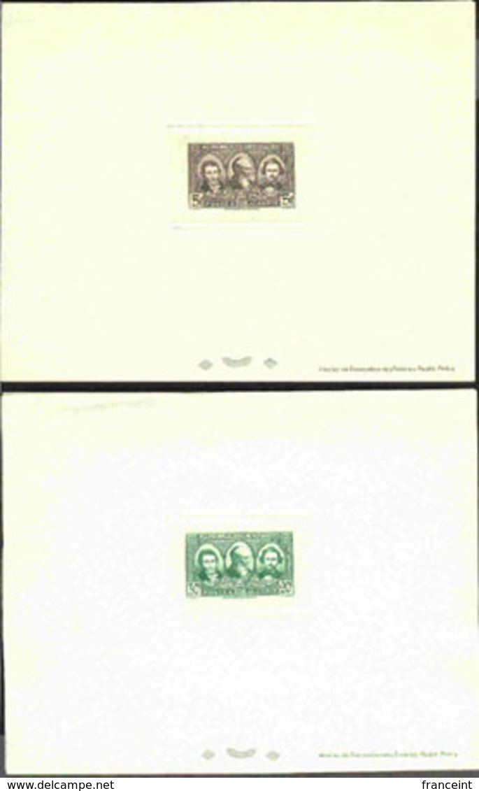 ALGERIA (1939) Caillié. Lavigerie. Duveyrier. Set Of 4 Deluxe Sheets With Protective Glassine Overlays. Scott Nos B28-31 - Otros & Sin Clasificación