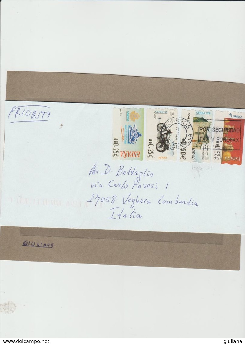 Spagna 2020 - Lettera X L'italia Affrancata Con 4 Stamps1,25 - Lettres & Documents