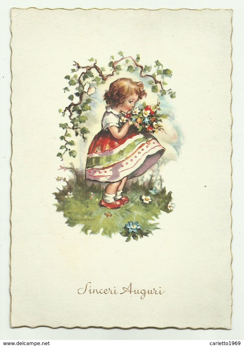 SINCERI AUGURI  ILLUSTRATA BOMPARD - VIAGGIATA FG - Bompard, S.