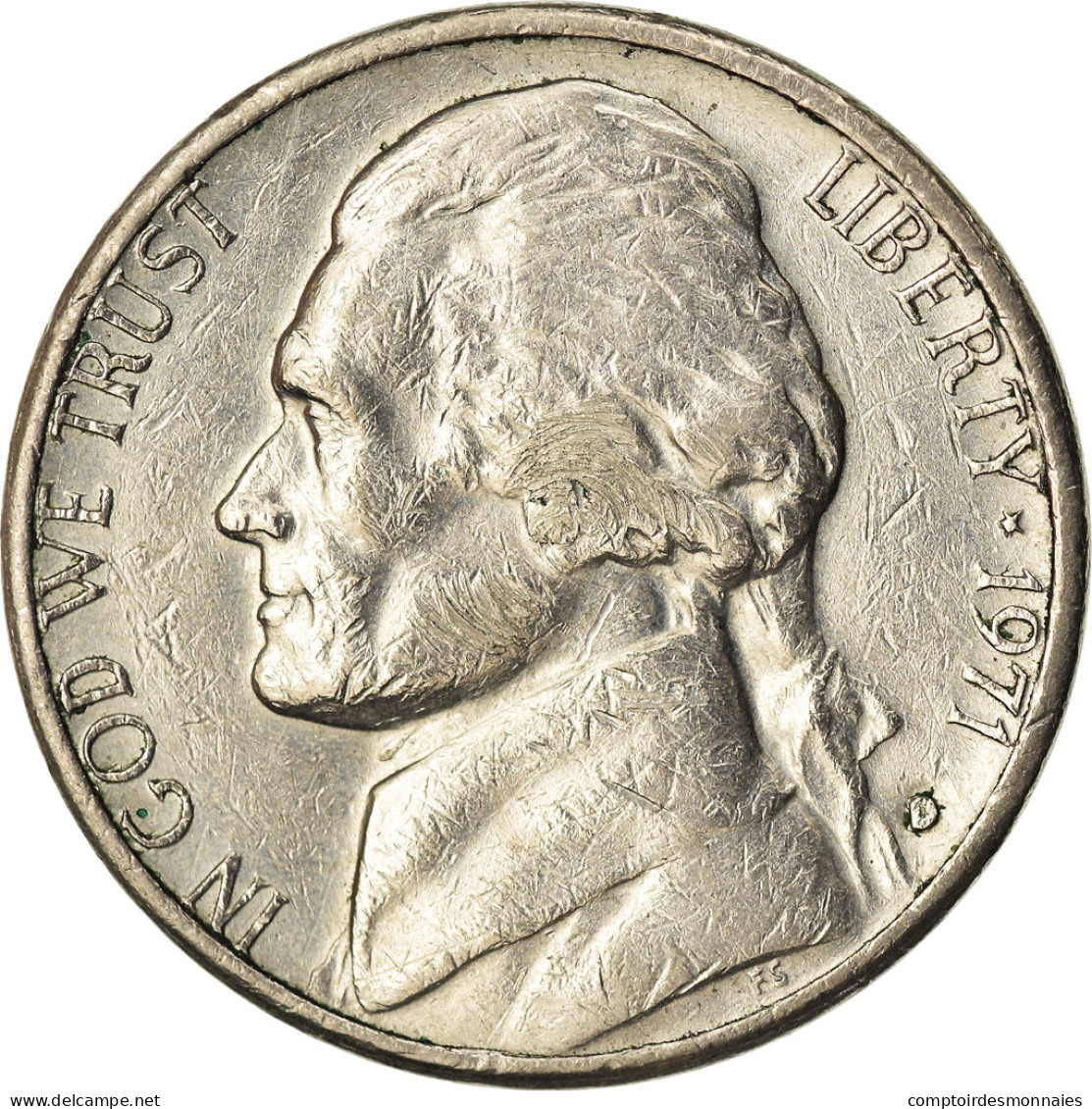 Monnaie, États-Unis, Jefferson Nickel, 5 Cents, 1971, U.S. Mint, Denver, TB+ - 1938-42: Vorkriegszeit