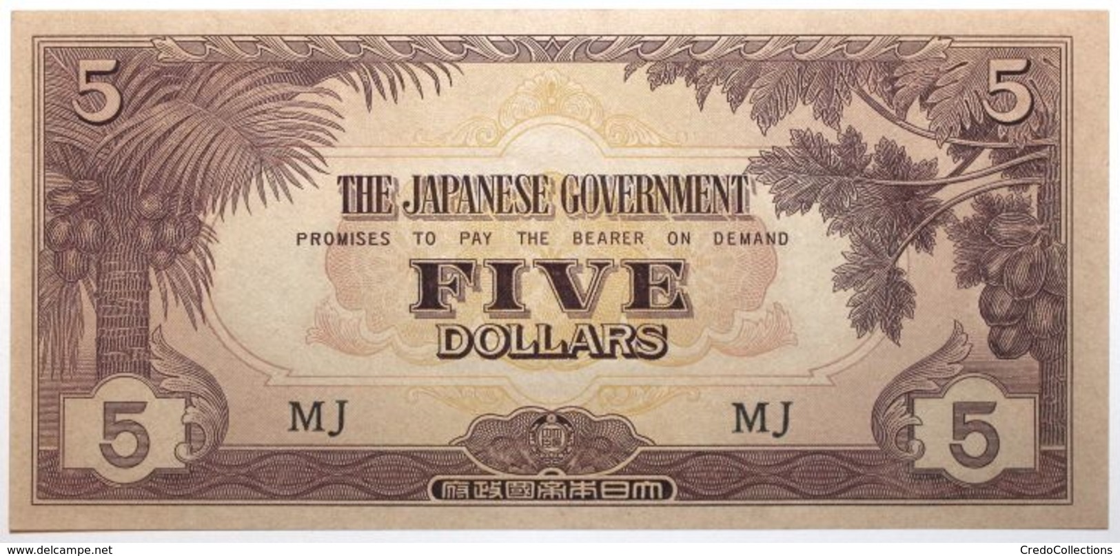 Malaya - 5 Dollars - 1942 - PICK M6b - SPL - Autres - Asie