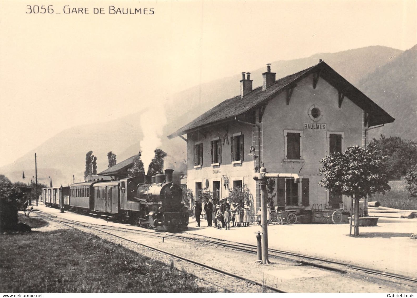 BVA Gare De Baulmes G 4/4 4 "Alienor" Pour Yverdon  - YSteC - YSte C - Y.S.T.E.C - Ligne De Chemin De Fer Train - Baulmes