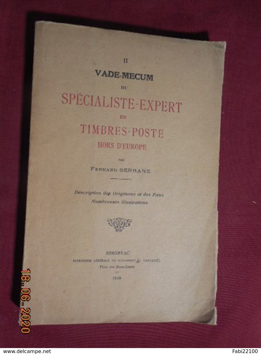 Vade-Mecum Spécialiste Expert (hors D'Europe) - Edition 1929 - Matasellos