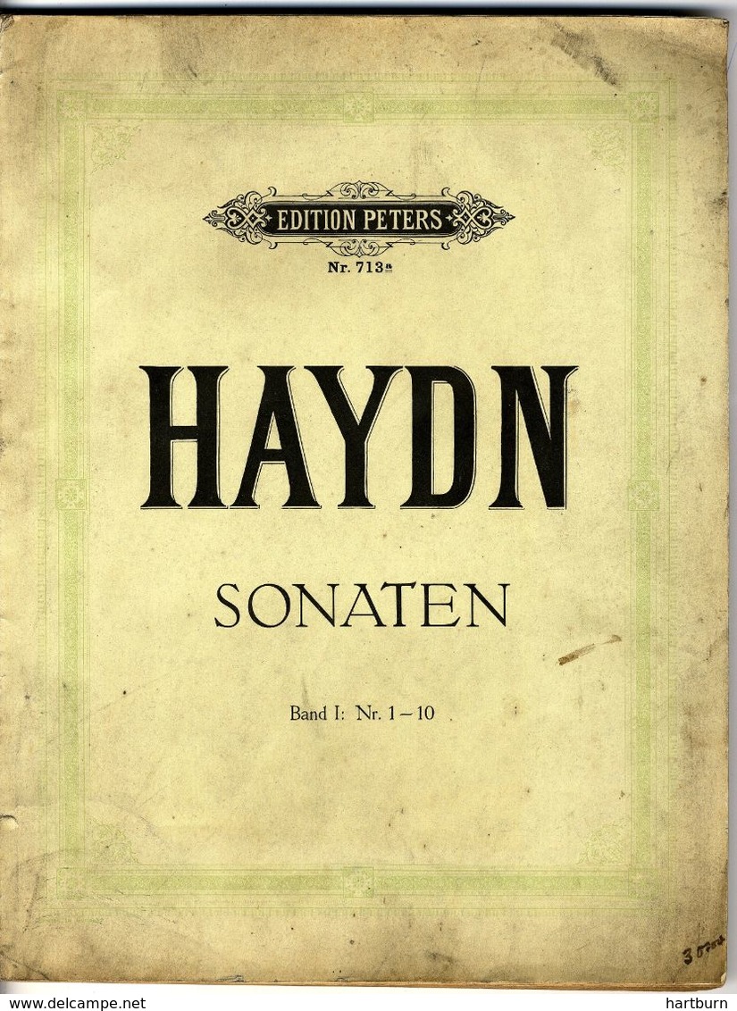 Haydn, Edition Peters Nr 713. Sonaten, Band I Nr 1 - 10 - Sonstige & Ohne Zuordnung