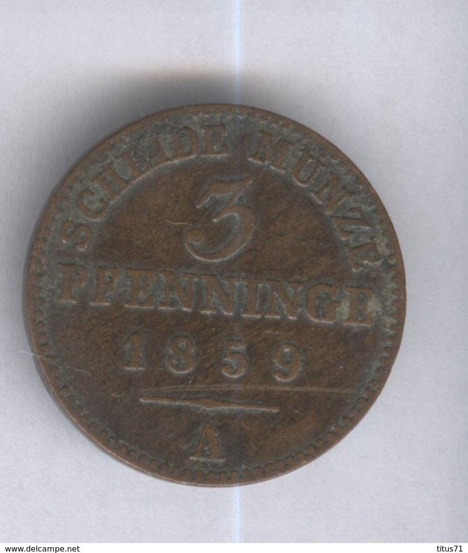 3 Pfennige 1859 A Allemagne Prusse - TTB+ - Sonstige & Ohne Zuordnung