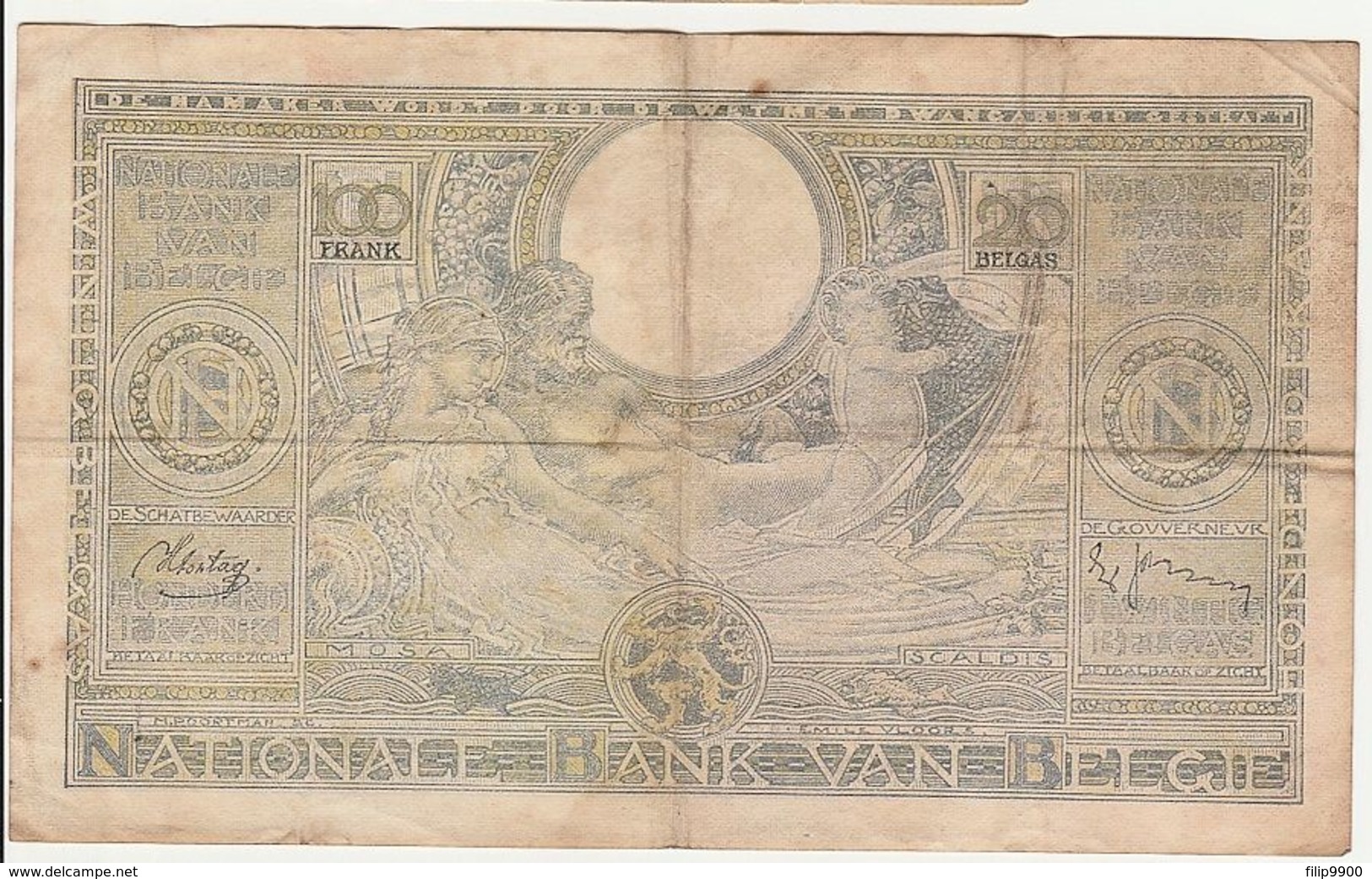 Banque Nationale De Belgique | 100 Francs - 20 Belgas - 1939 | Nationale Bank Van België - 100 Frank & 100 Frank-20 Belgas