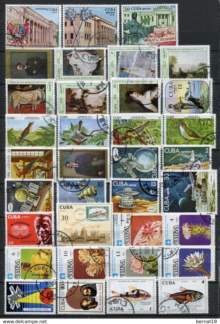 Cuba 1978 Completo Sin Hojas Bloque Usado. - Volledig Jaar