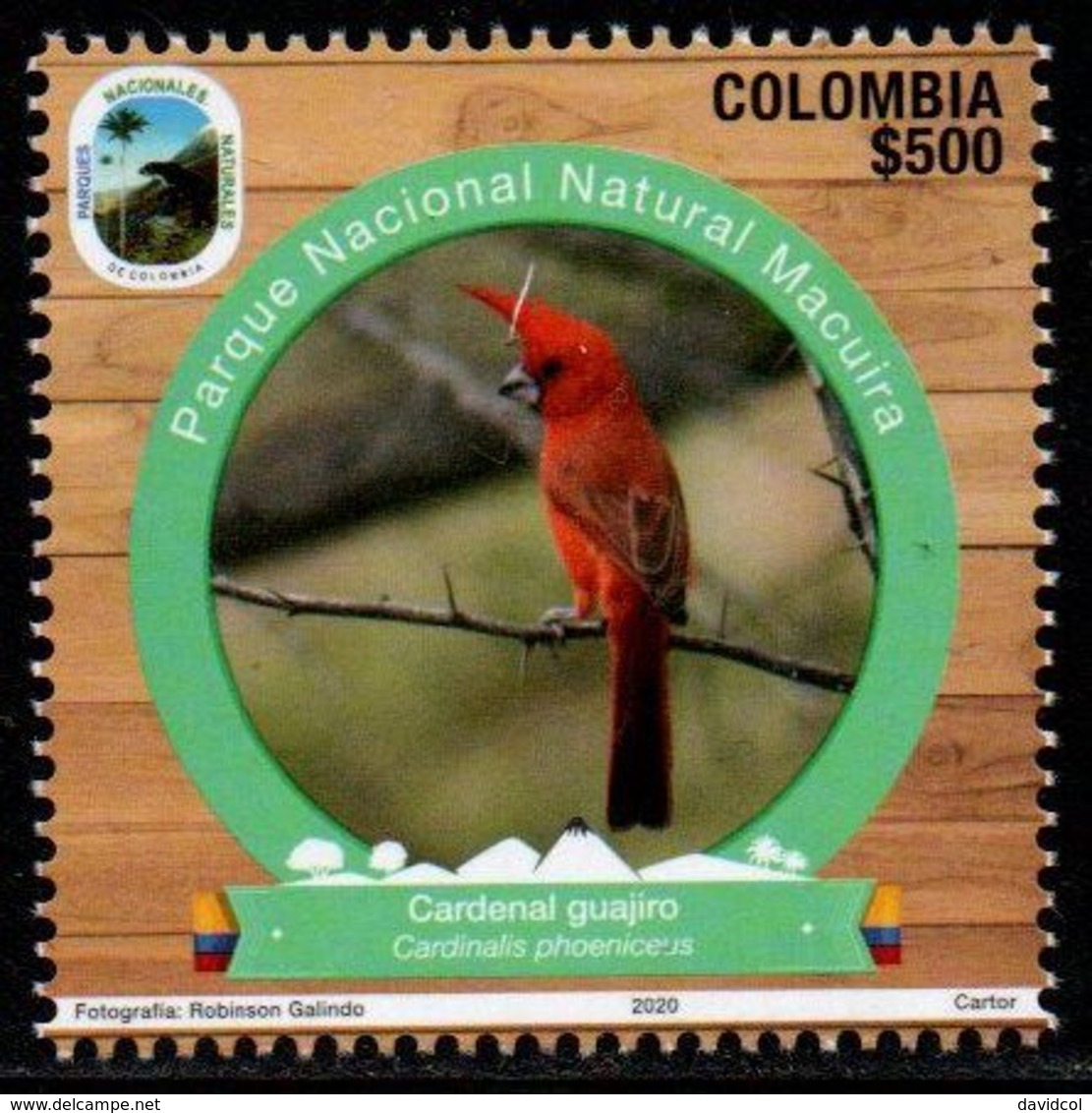 A229I - KOLUMBIEN - 2020- MNH- BIRD - " MACUIRA "  NATURAL PARK- BEAR - Colombie