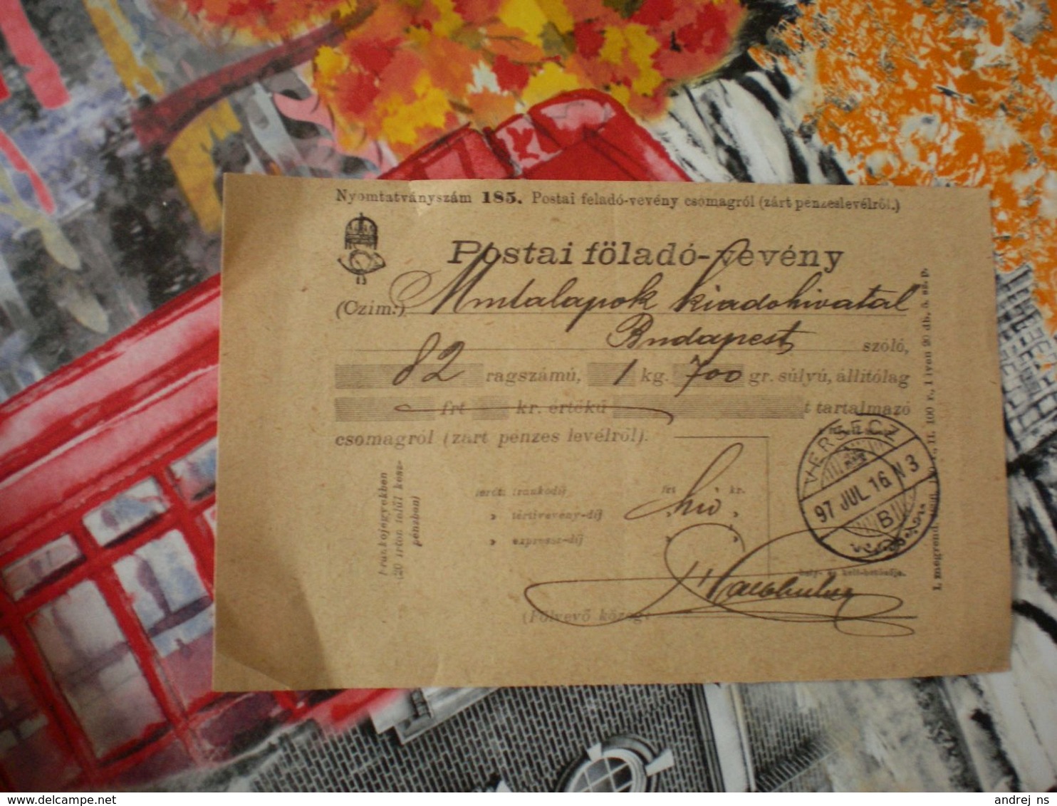 Postai Felado Veveny Versecz 1897 - Banat-Bacska