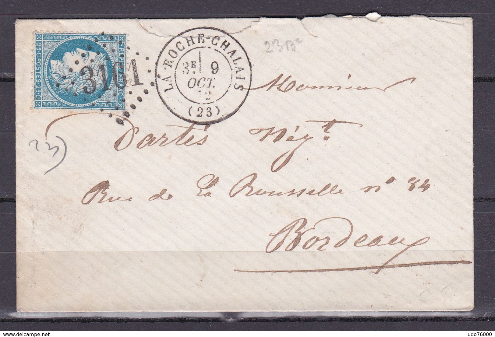 D171/ CERES N° 60  OBL SUR LETTRE - 1871-1875 Ceres