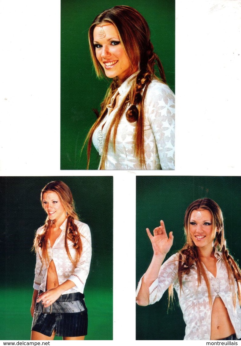 Fan Club De LORIE Chanteuse, Panini, Tenue Hippie,  N° 34, 15, 35, Album, Lot De 3 Photos - Photos