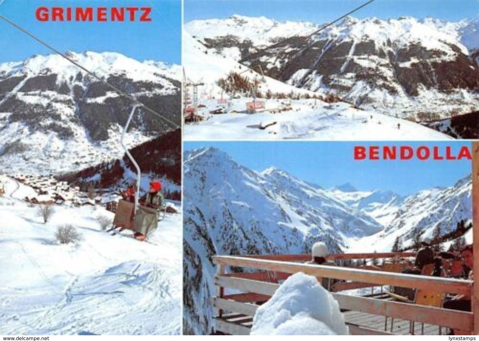 Switzerland Grimentz Bendolla, Le Village Telesiege, Chairlift Winter Mountains - Grimentz