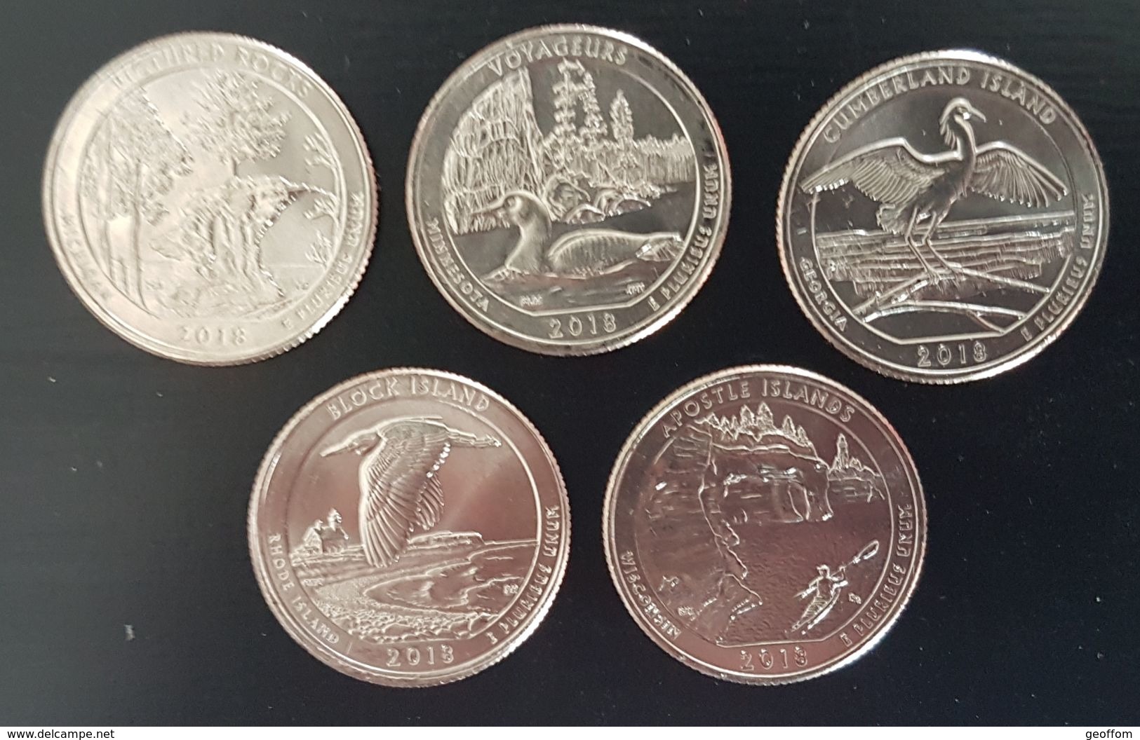 Série 5 Quarter Dollar USA Intégralité 2018 UNC - 2010-...: National Parks