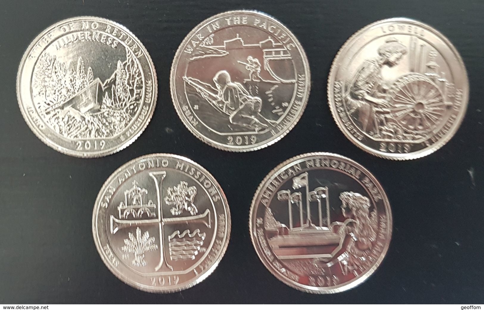 Série 5 Quarter Dollar USA Intégralité 2019 UNC - 2010-...: National Parks