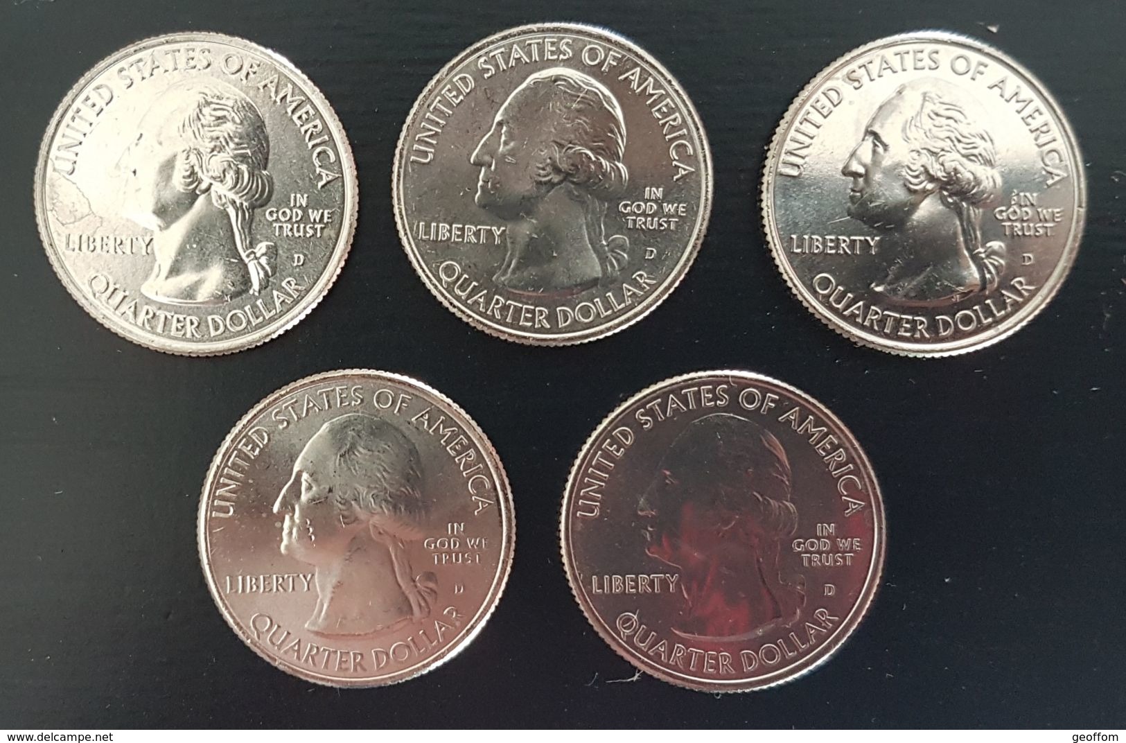 Série 5 Quarter Dollar USA Intégralité 2019 UNC - 2010-...: National Parks