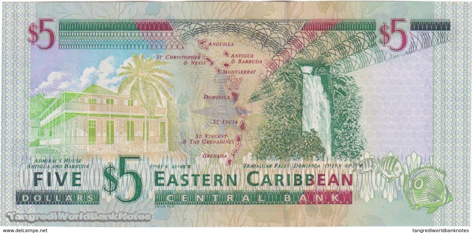 TWN - MONTSERRAT 37m - 5 Dollars 2000 Prefix A UNC - Caraïbes Orientales