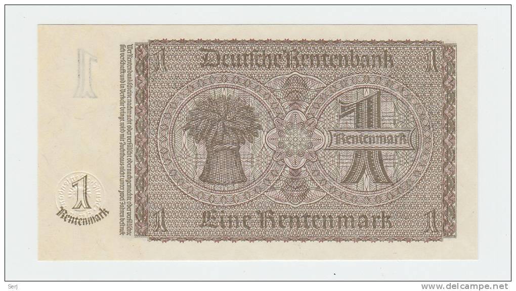 Germany 1 Rentenmark 1937 UNC NEUF P 173b  173 B - Other & Unclassified