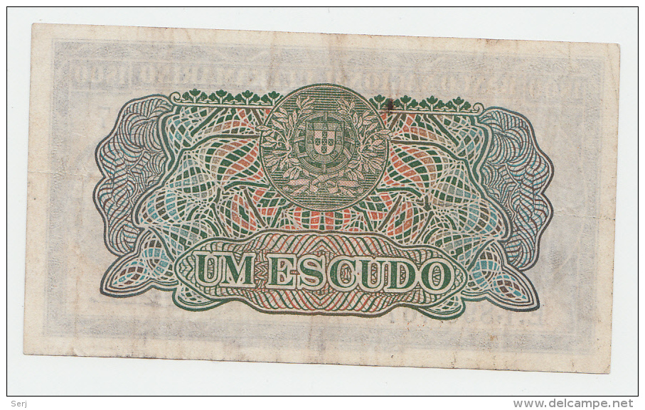 MOZAMBIQUE PORTUGAL 1 ESCUDO 1944 VF+ P 92 - Mozambique