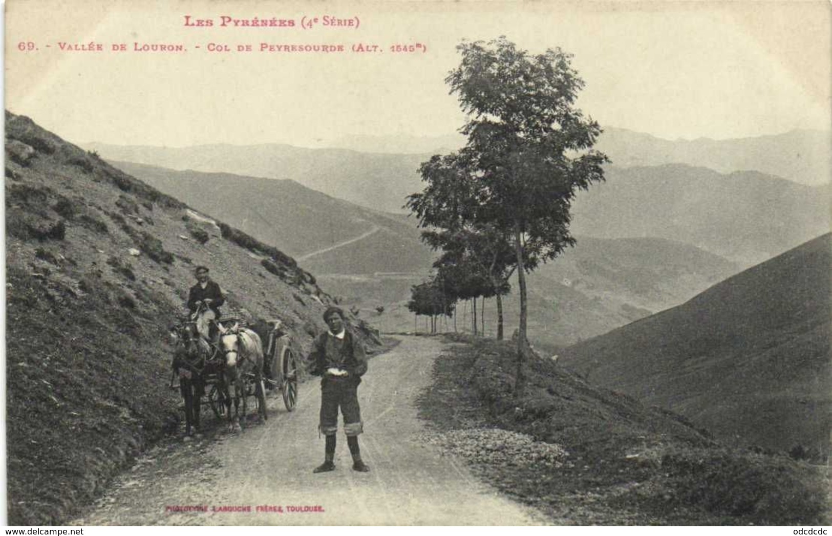 Les Pyrénées (4e Serie) Vallée Du Louron (Alt 1545m) Attelage Chevaux  Bon Plan Labouche  RV - Sonstige & Ohne Zuordnung