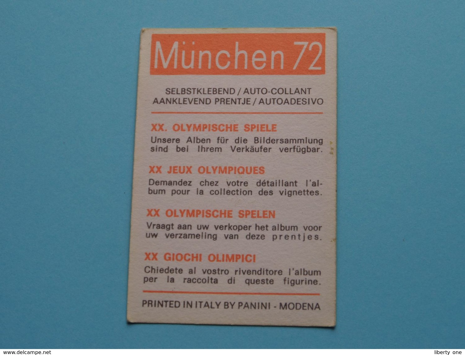 KAREL LISMONT België ( München 72 ) > ( Nr. 82 ) - Figurine PANINI ! - Athlétisme