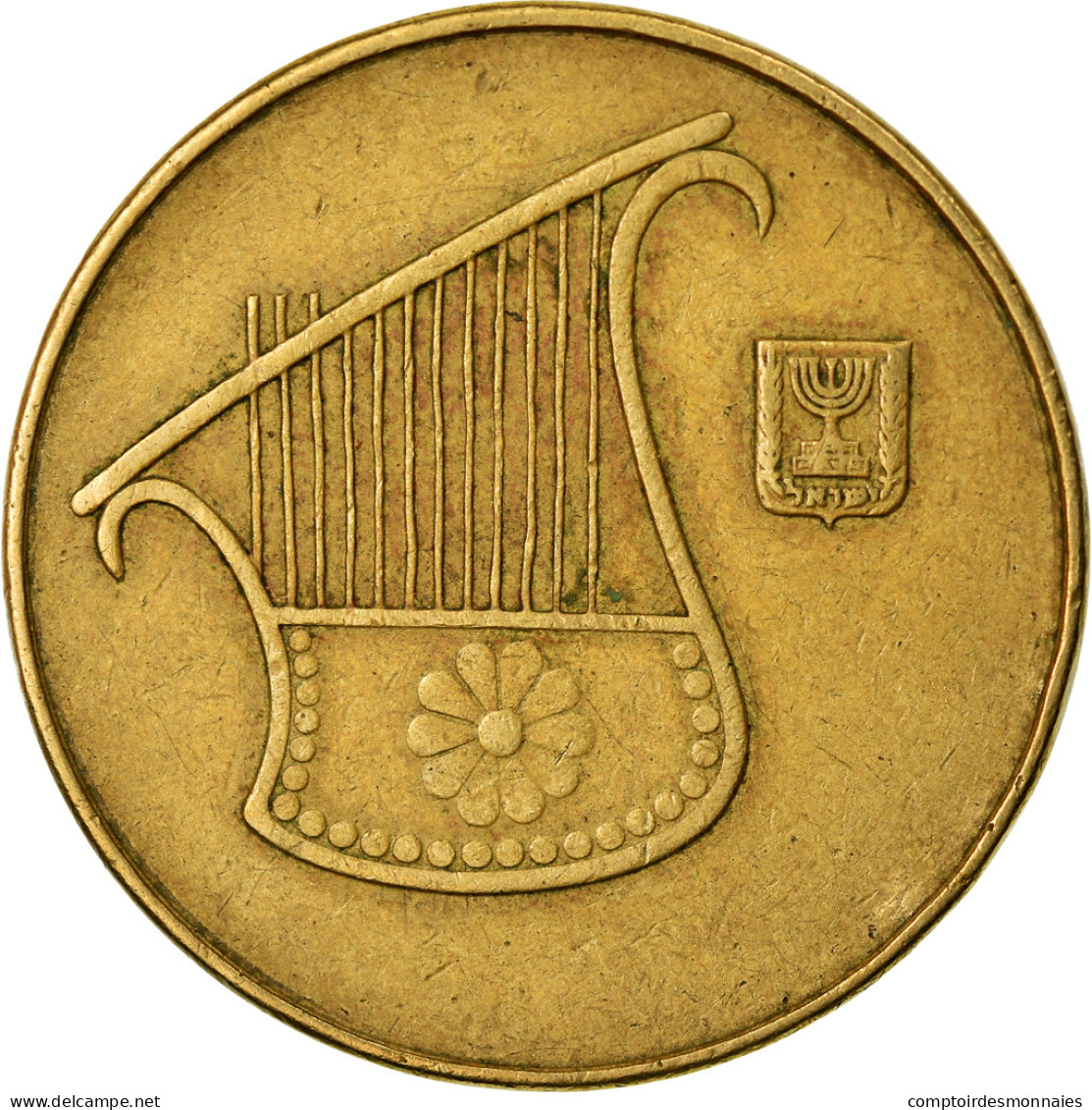 Monnaie, Israel, 1/2 New Sheqel, 1989, TTB, Aluminum-Bronze, KM:174 - Israel