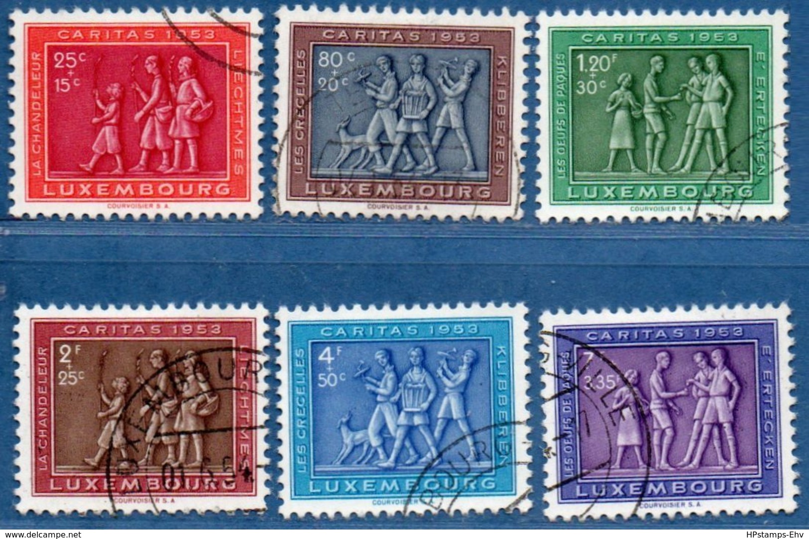 Luxemburg 1953,Caritas Culture Folk Customs 6 Values Cancelled 2006.1955 Singing - Other & Unclassified