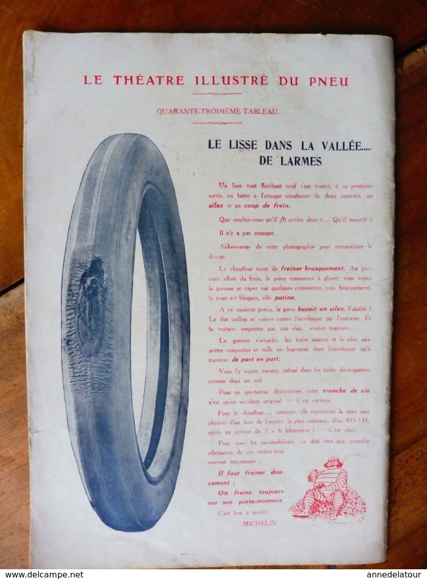 Dessin Publicitaire De E. L. Cousyn  Pour  Michelin (Le Théâtre Illustré Du Pneu)   LE LISSE DANS LA VALLÉE ...DE LARMES - Other & Unclassified