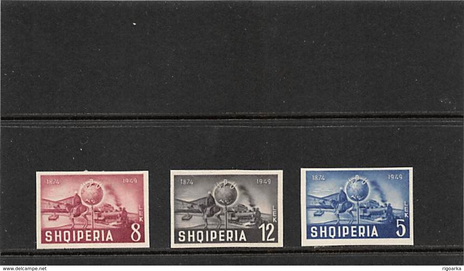 1949.- 75 ANIV. U.P.U YV Nº 421/423 XX NON DENTELÉS SANS CHARNIERE - Albanien