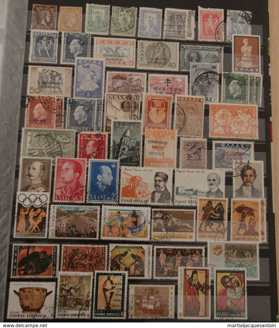 Grece / Hellas 100 Timbres Différents - Collections