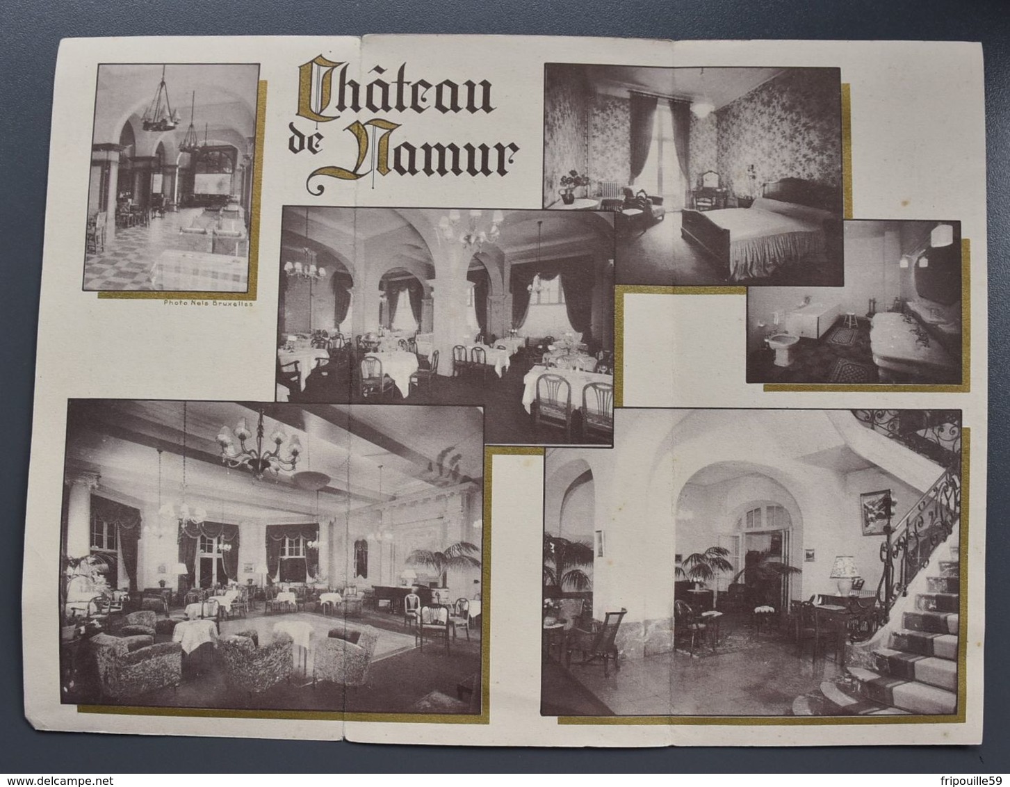 Dépliant - Hôtel-Restaurant Château De Namur - Citadelle - Photos Nels, Bruxelles - Vers 1940-50 - Reiseprospekte