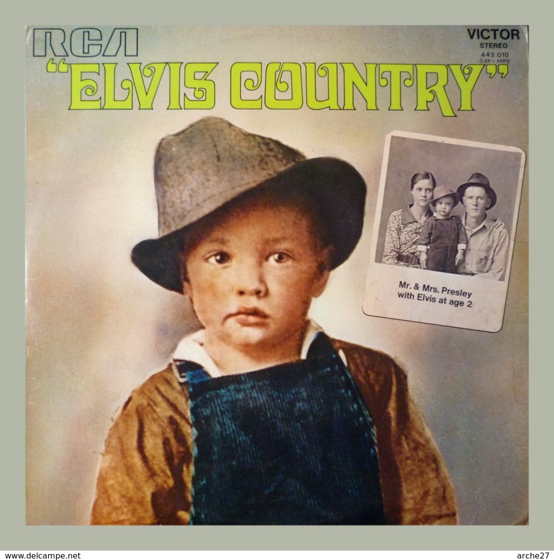 ELVIS PRESLEY - LP - 33T - Disque Vinyle - Elvis Country - 443010 - Rock