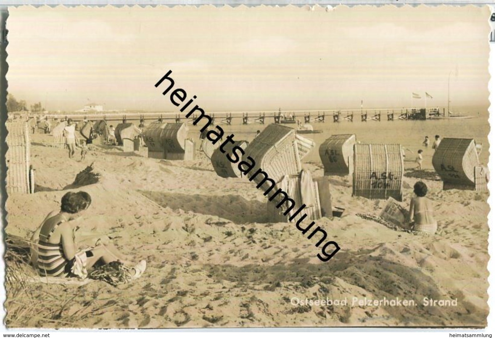 Pelzerhaken - Strand - Foto-Ansichtskarte - Neustadt (Holstein)