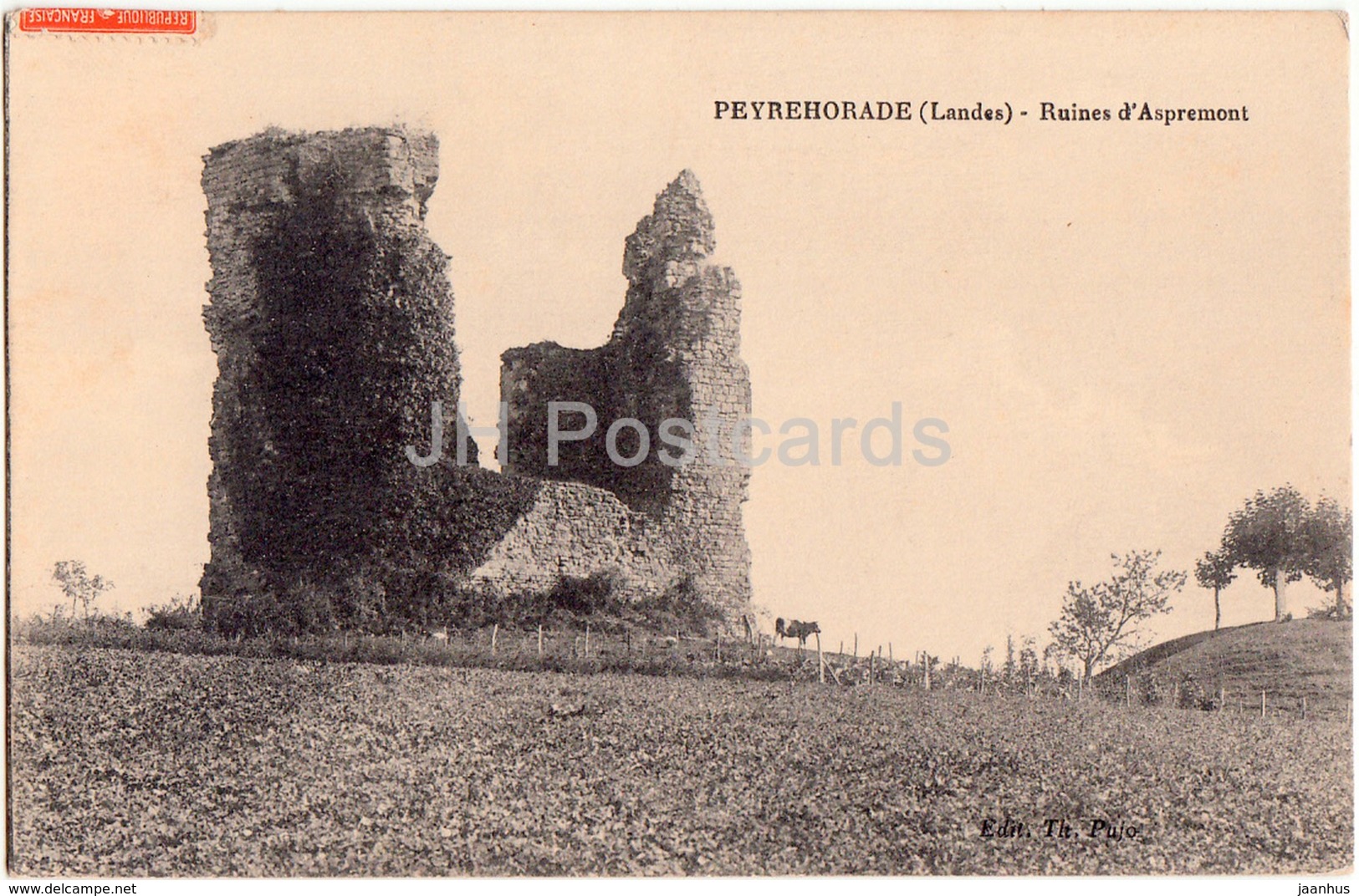 Peyrehorade - Ruines D'Aspremont - 1916 - Old Postcard - France - Used - Peyrehorade