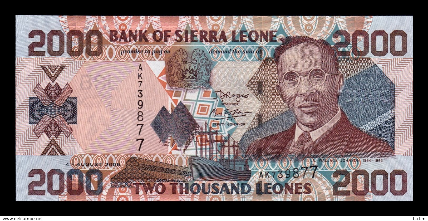 Sierra Leone 2000 Leones 2006 Pick 26c SC UNC - Sierra Leone