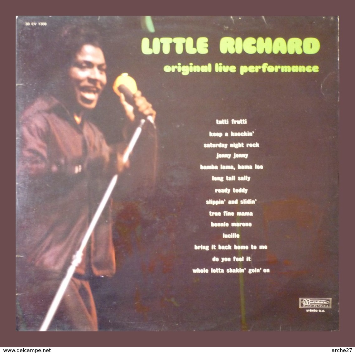 LITTLE RICHARD - LP - 33T - Disque Vinyle - Original Live Performance - 30 CV 1308 - Rock