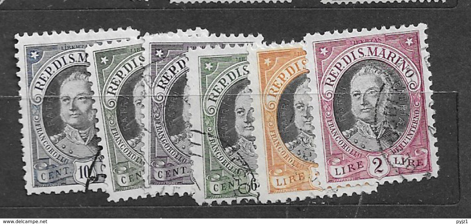 1926 USED San Marino Mi 124-30 - Oblitérés