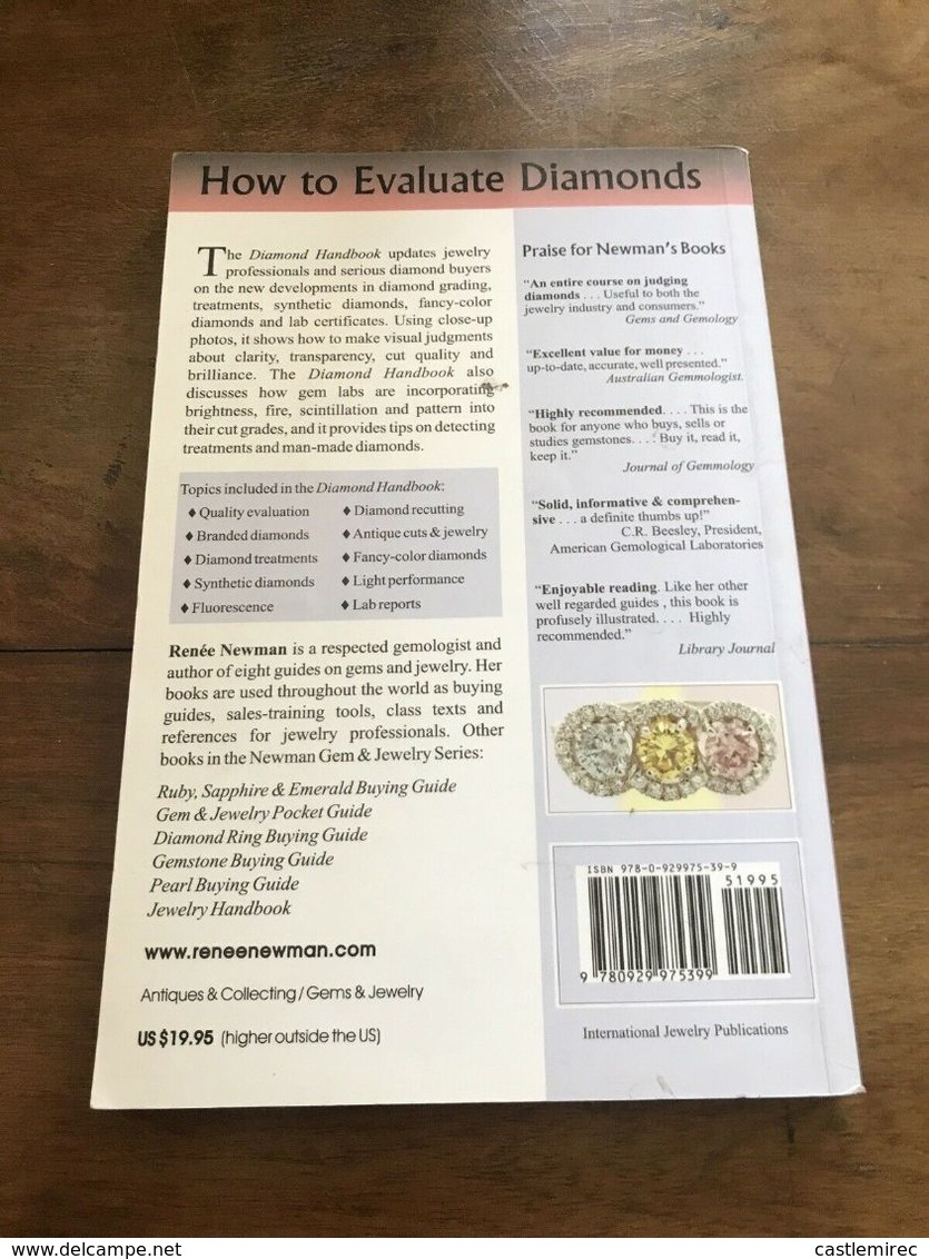 Newman Gem And Jewelry Ser.: Diamond Handbook : A Practical Guide To Diamond 2nd Edition, Perfect Q - Autres & Non Classés