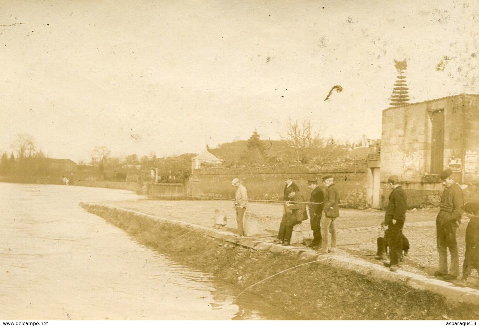 Chatellerault Vienne Pêcheurs Photo Format 5.5x8.5 - Anciennes (Av. 1900)